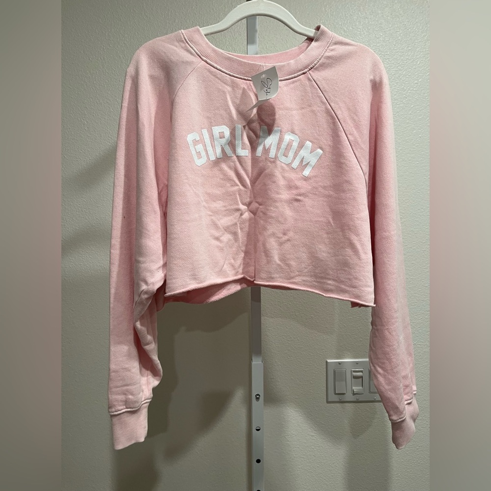 Double Zero Pink Cropped Sweatshirt